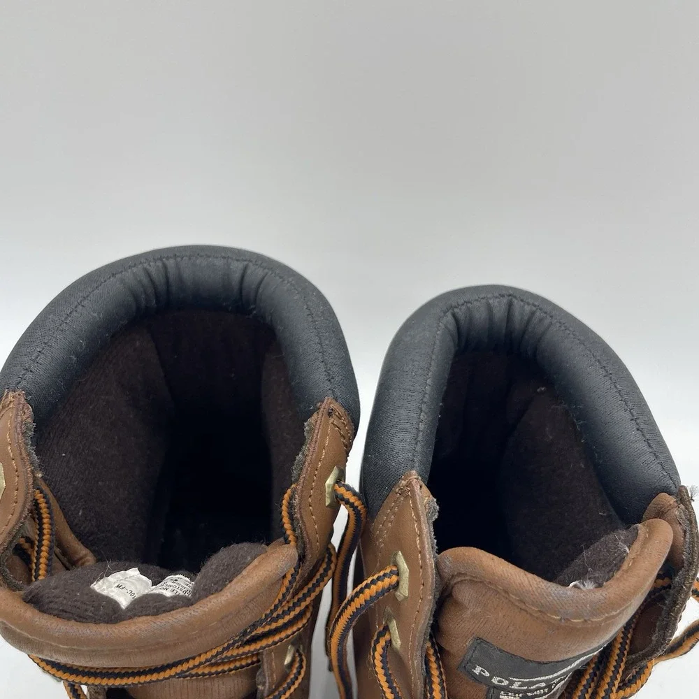 Polar Edge Womens‎ 6 Duck Boots Laced Navy Tan Upper Thermolite Insulation Steel